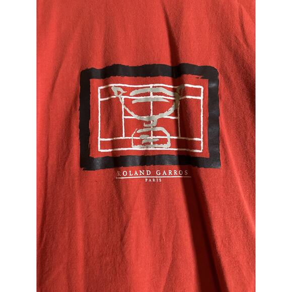 Roland Garros Shirt Mens Medium Paris Tennis Graphic Tee Vintage Style - Picture 2 of 5